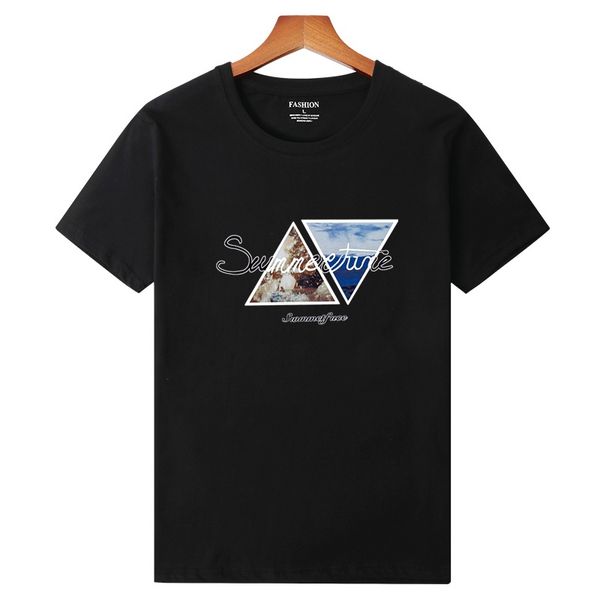 

100% cotton short-sleeved summer fashion t shirts for men tee streetwear casual outwear summer designer printed tshirt mens clothing, White;black
