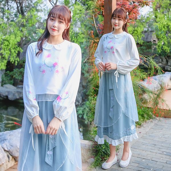 

2lugv 6853 весной и летом новый свежий и улучшенные элементы китайская китайская вышивка вышивка одежды одежду шить марлевые юбки ш, Black;red