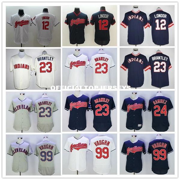 

men new 12 francisco lindor 24 manny ramirez 99 ricky vaughn jerseys color white gray blue size -xxxl