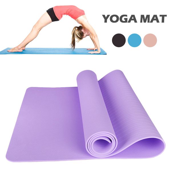 

yoga mats tpe pilates mat with position line non slip carpet for beginner environmental fitness gymnastics 1830*610*6mm