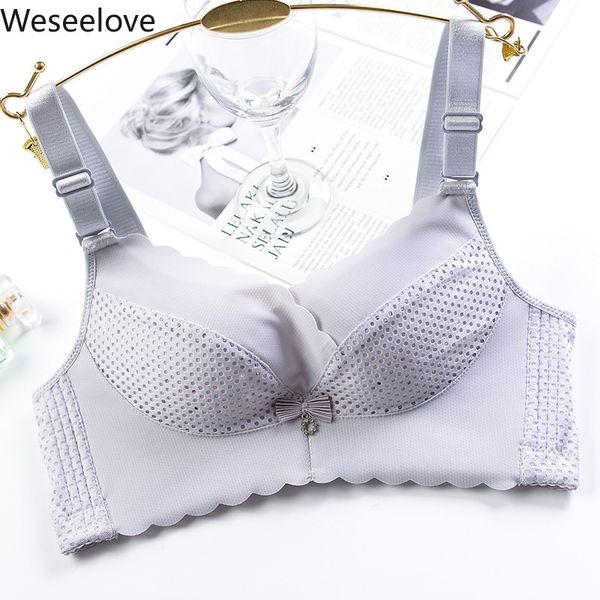 

2020 new non-steel ring breast bra lace underwear hugging bra breathable summer push up comfortable women's underwear e72-4, Red;black