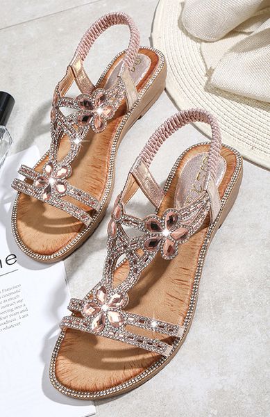 

2019 summer women designer sandals rhinestone sandale designer slides sandal fashion flip flops with box cs10, Black