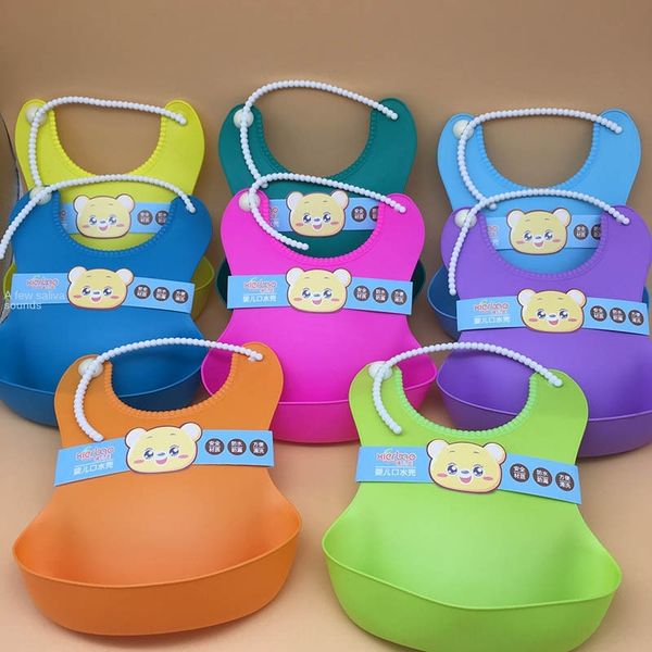 

evene hierbao brand three-dimensional waterproof imitation silicone baby saliva towel silicone bib environmental protection wash-bib ba
