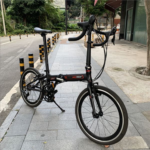 

20-inch folding curved handle road bike hand variable speed mens bike folding bike 451 small wheel