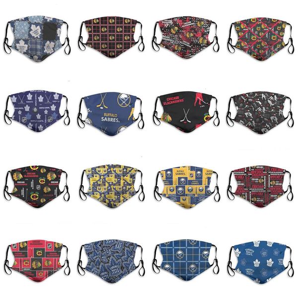 

2020 новый дизайнер 5-слойная маска пыли мужская хоккейная команда mapleleafs блэкхокс сабли ураганы моды дышащая личности лица м