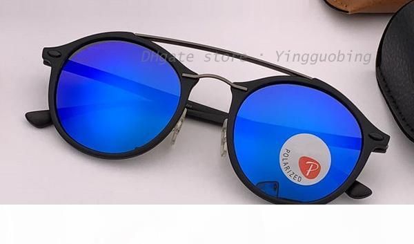 

d new polarized fishing sunglasses men women round goggles camping hiking driving bicycle eyewear sport circle designer cycling gafas g, White;black