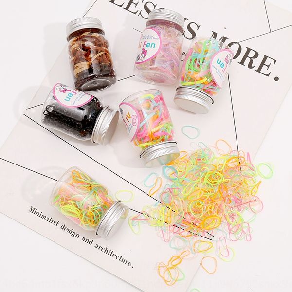 

cyewi [sakura] korean style simple accessories cute children's rubber rainbow color canned two yuan shop rubber hair band hair band acc, Slivery;white