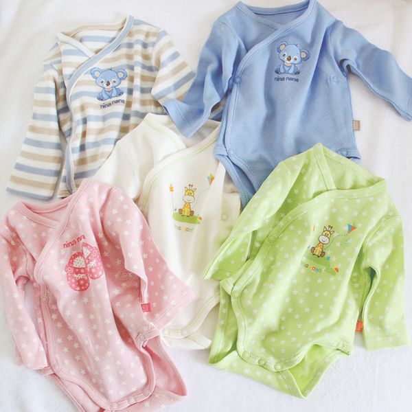 

clothes bodysuit newborn long sleeves pyjamas kids clothes children clothing 100% cotton clothes, Blue