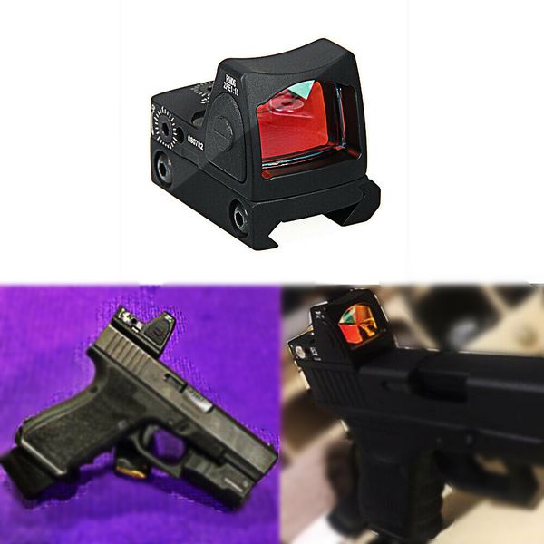 

hq тактический пистолет mini rmr голографическая red dot sight scope для glo ск base mount / стрелковое weaver 20мм пикатинни бесплатно