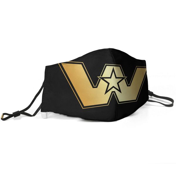 

women men face mask dust mask muffle western star trucks 4900 flash gold printed with adjustable ear hook mas, Silver