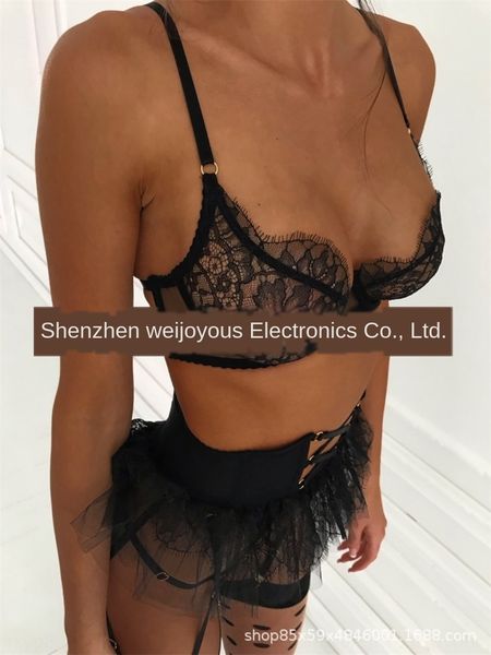 

2020 новая горячая продавая юбка skirtunderwear skirtsexy женщин кружева юбки кружево ресницы сексуальное нижнее белье костюм-тройку, Black;white