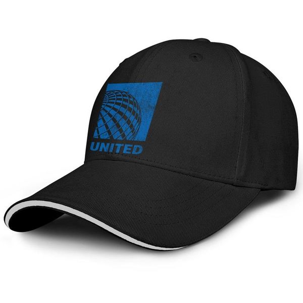 

united airlines logo fashion baseball sandwich hat custom original truck driver cap golden america flag marble print, Blue;gray