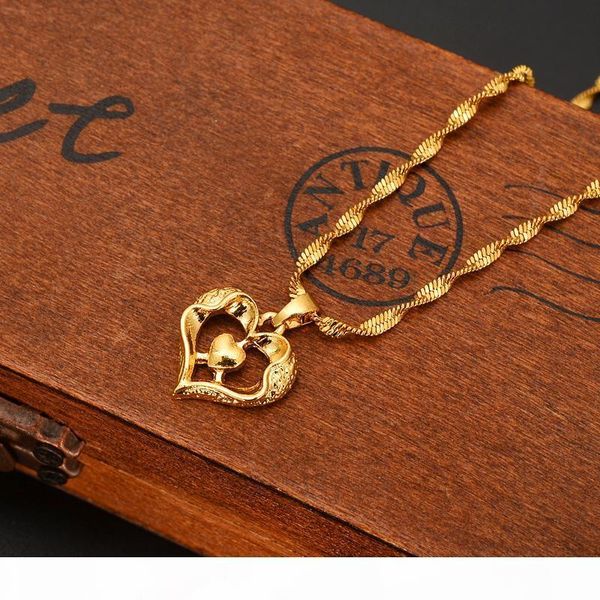 

k сердце крест кулон и ожерелья romantic ювелирных изделий fine gold filled для женщин, свадебные подарки, подарки girlfriend wife, Silver