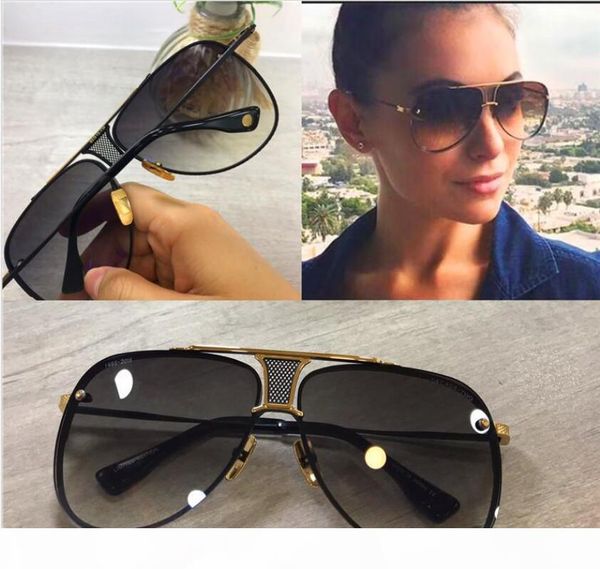 

new luxury popular sunglasses 20 men design metal vintage sunglasses fashion style pilot frameless uv 400 lens with original case, White;black