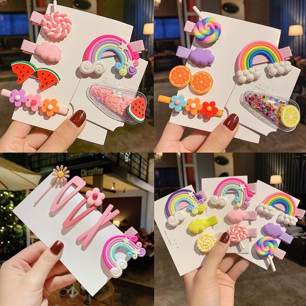 

ins color side accessories cute girl baby small hairpin female korean girl hairpin bb clip children's hair accessories clip, Slivery;white