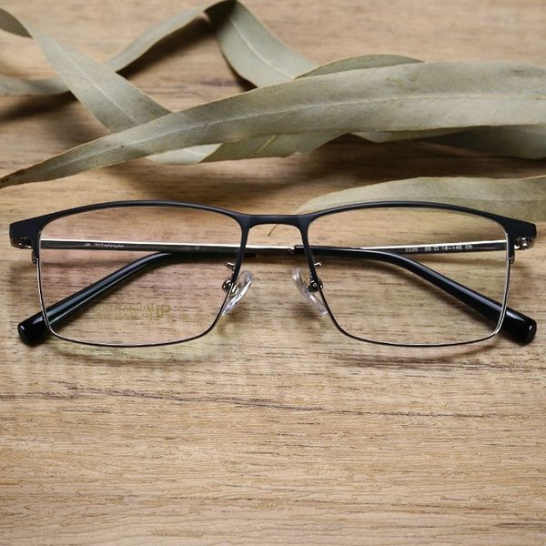 

large eyebrow frame all-match kick-off frame semi-titanium plain shenzhen ip glasses glasses electroplating 3335, Silver