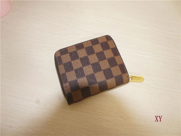 

leather multi color coin purse date code short wallet card holder women man classic zipper pocket designer handbags purse