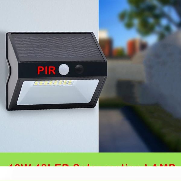 

umlight1688 pir motion sensor solar light 48 led super bright 1000lm 4 modes outdoor garden wall lamp