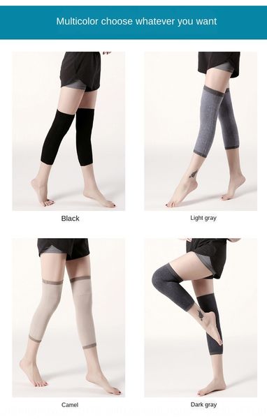 

ur30h * summer knee pads warm women's old cold legs lengthened thermal air conditioner air conditioning conditioning room men's pa, Black;gray