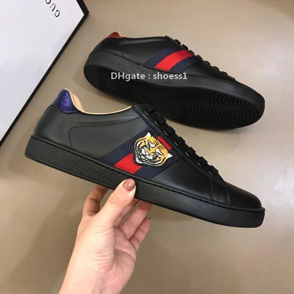 

2021-2020r limited edition little bee embroidery classic men 's casual sneakers ,fashionable wild high -end outdoor tide shoes ,size, Black