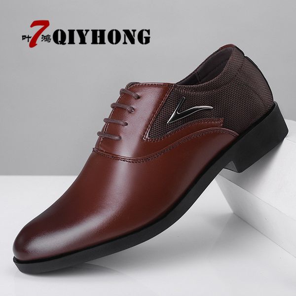 

new spring fashion oxford business men shoes genuine leather soft casual breathable men's flats shoes, Black