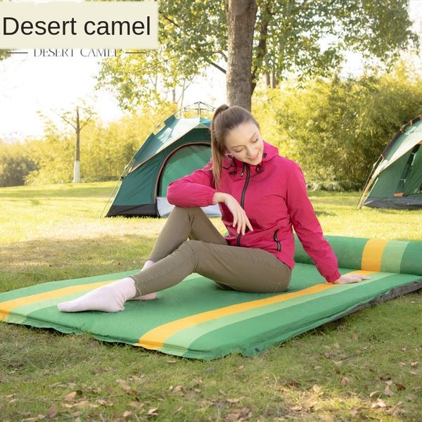 

desert camel double inflatable 033-5 color matching thickened fit automatic inflatable mat business sleeping mat