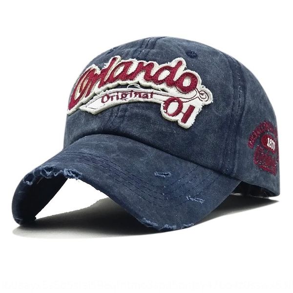 

sale washed cotton-cloth orlando embroidered letter baseball embroidered baseball cap hat men' hat cap cap, Blue;gray