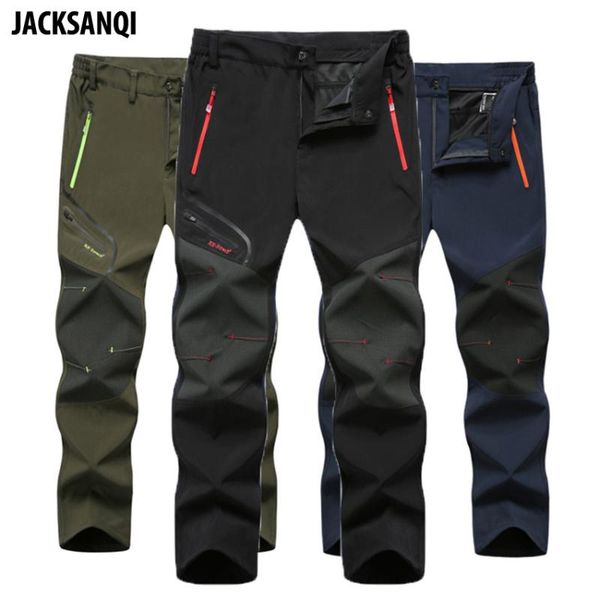 

jacksanqi summer men's 6xl hiking outdoor sports trekking fishing camping climbing trousers plus size oversized pants ra355, Black;green