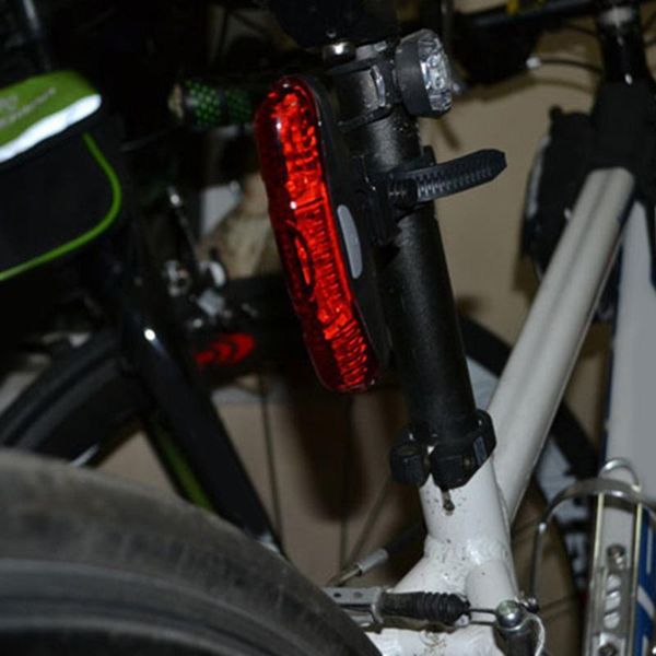 

safety light waring lamp no battery 5led bike bicycle taillight red tail