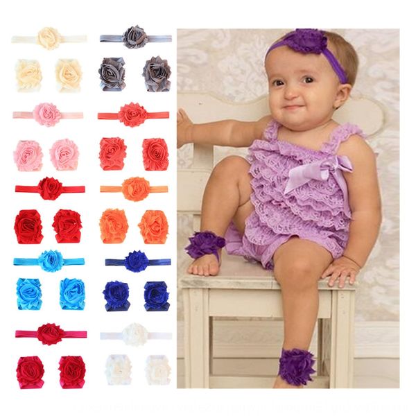 

вс волосы группы головной убор детской группа волос цветочный головной убор нога набор ребенок запястье цветок нога цветок горячая продажа, Slivery;white