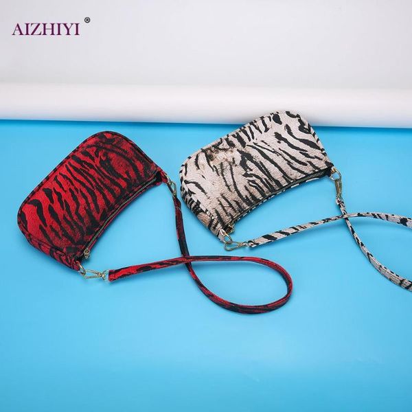

casual animal pattern women handbags pu zipper shoulder crossbody pouch