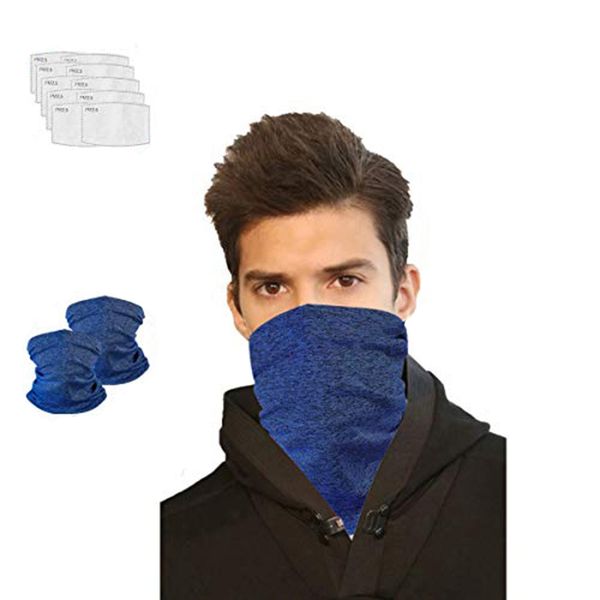 

scarf, men women headwear outdoors sports motorcycling, running, anti-dust sun uv protection blue (12pcs, Black