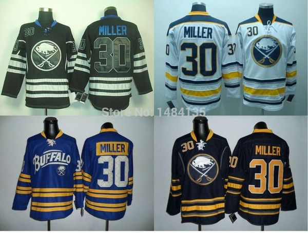 

2016 new, mens buffalo sabres jersey #30 ryan miller blue third jerseys white ccm stitched embroidery logos, Black;red