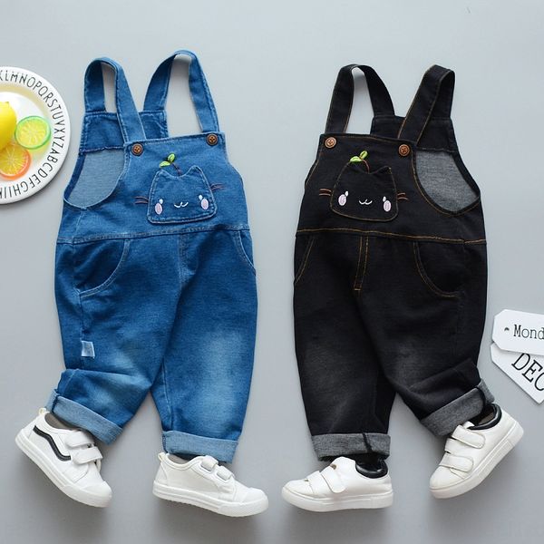 

children's new autumn clothes baby's fashionable all-match denim pants 1-23 years old jeans overalls children's autumn overal, Blue