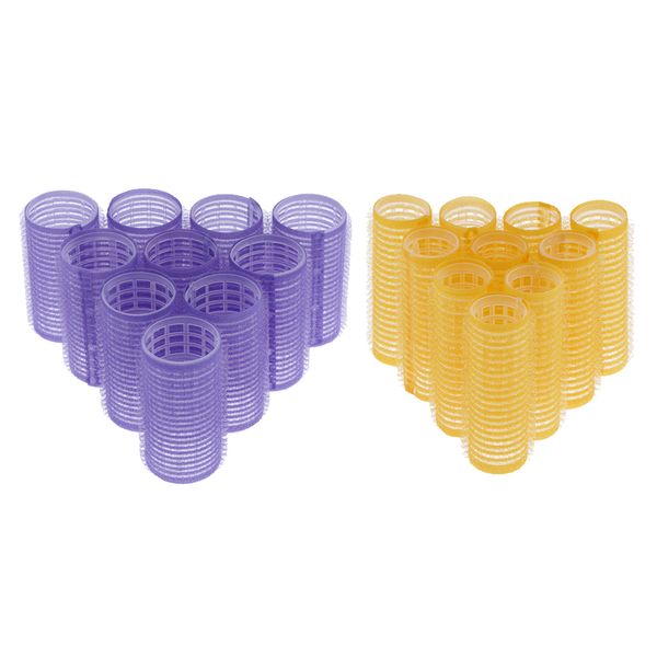 

self grip hair rollers curling curls waves cling stick styling tools 20pcs