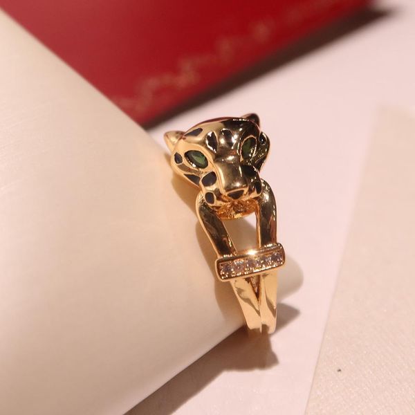 

selling leopard ring with gutta percha domineering trend personality mechanical leopard neutral ring street style king fan'er ing, Silver
