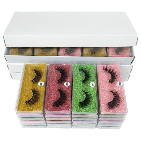 

wholesale eyelashes 10 style 3d mink lashes natural false eyelashes hand made makeup dramatic long eye lashes in bulk