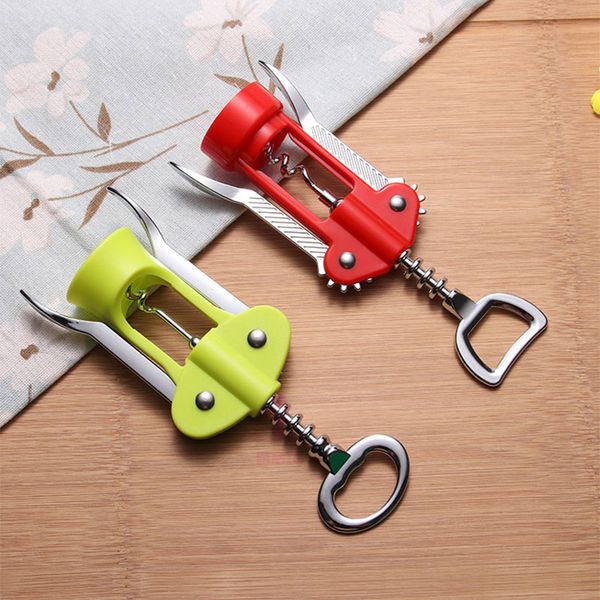 

fast shipping creative red wine bottle opener household zinc alloy wine bottle opener dual-purpose multi-function beer bottle opener t6002