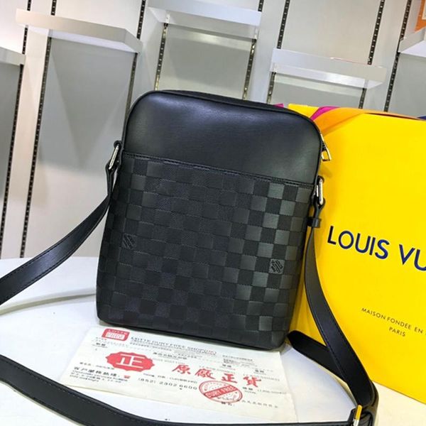 

drop ship mens bag new arrival leather fashion design crossbody bag retro style messenger bags mens zipper shoulder bags with origin box