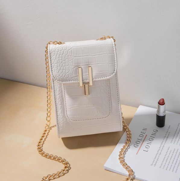 

fashion small black bag new style single shoulder straddle mobile phone bag pocket for women