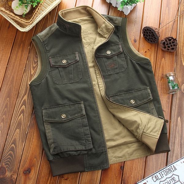 

9959 случайная осень мульти-карман двухстороннего жилет 9959 мужских случайный жилет осень мульти-карман двухстороннего жилет мужчину жилет, Black;white