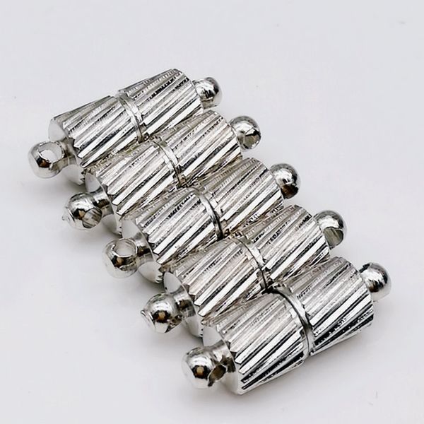 

5pcs magnetic clasp hooks jewelry clasps end caps necklace bracelets clasp connectors for ewelry necklace bracelets hand made connected, Silver