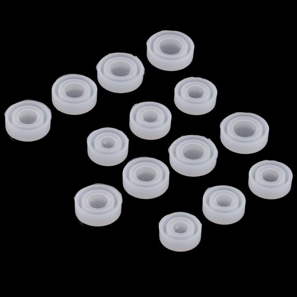 

14 pieces assorted size diy silicone ring mold jewelry mould flat ring