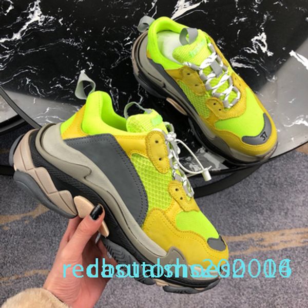 

2019 new dad fw retro triple s sneaker mens fashion vintage kanye west 798old grandpa trainers designer mens womens casual shoes c14, Black