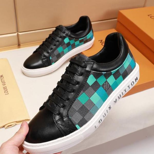 

2020s limited edition luxury design leather printed rubber sole sneakers fashion wild mens casual shoes mens banquet shoes size: 38-451, Black