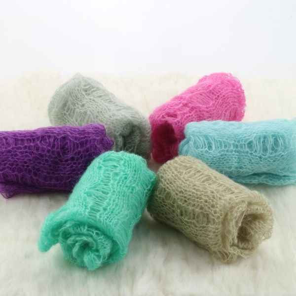 

blankets & swaddling clearance60x30 cm mohair hollow wrap born boy girl pography props baby po shoot stretch infant
