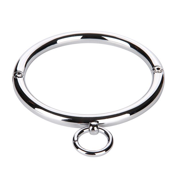 Collana sexy femminile Collari da schiavo in acciaio inossidabile arrotolato / Anello da collo da schiavo Prodotti per adulti / Giocattolo BDSM SM439