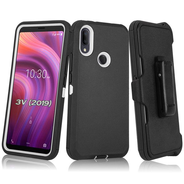 Gürtelclip Haustier Displayschutzfolie Roboter Defender Hüllen für Boost Celero 5G Samsung A03s A02s A03 Core A12 A22 A32 A52 A72 LG Stylo 7 5G 3 in 1 Cover Combo Case