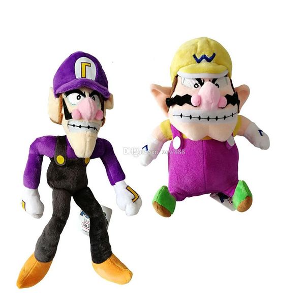 

2pcs/lot 24cm wario 28cm waluigi luigi bros plush doll stuffed toy for child gifts noma001