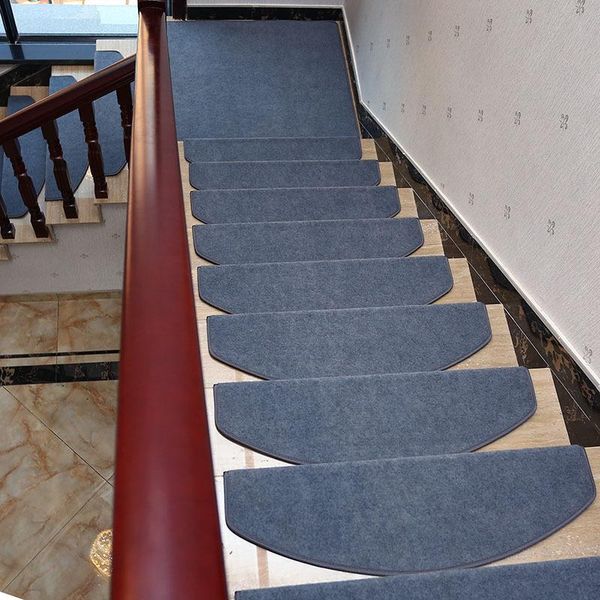 

yazi non-slip stairs carpet self-adhesive european pastoral floral rug living room soft stairway stair step mat y200527